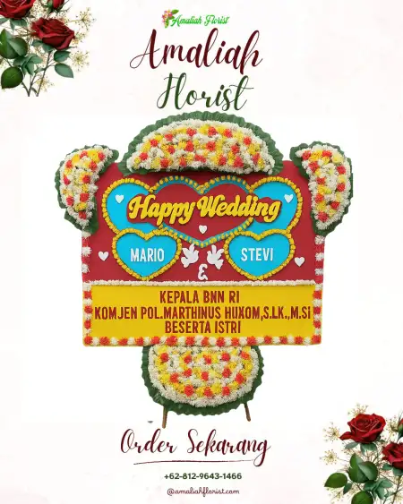 Papan Bunga Pernikahan Semadam